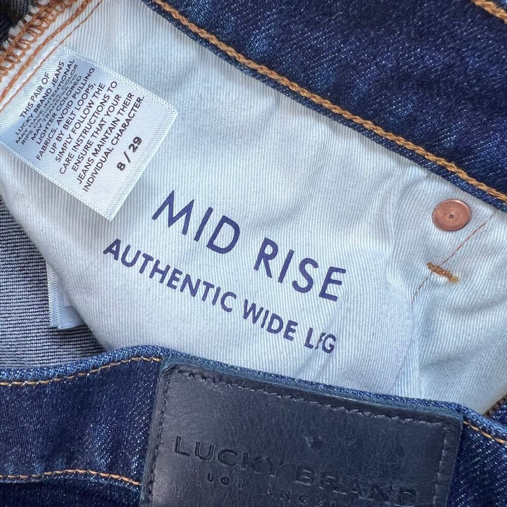 Lucky Brand mid rise authentic wide leg jean dark wash - Picture 5 of 6